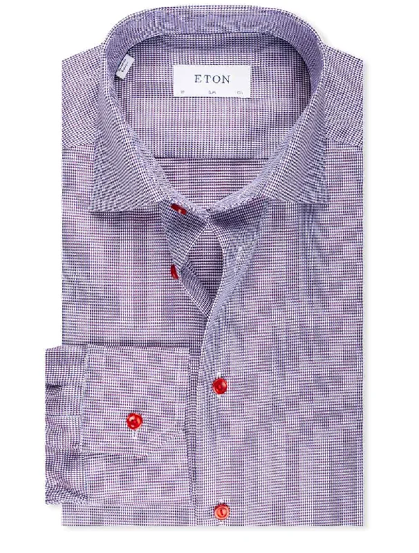 Slim Fit Royal Dobby Shirt Red