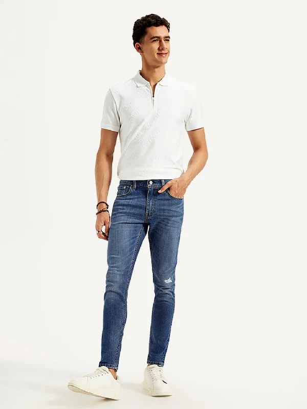 Men's Skinny Tapered Blue Jeans